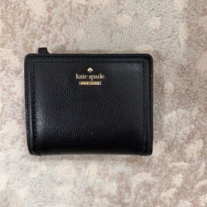 Kate Spade Black Leather Compact Wallet